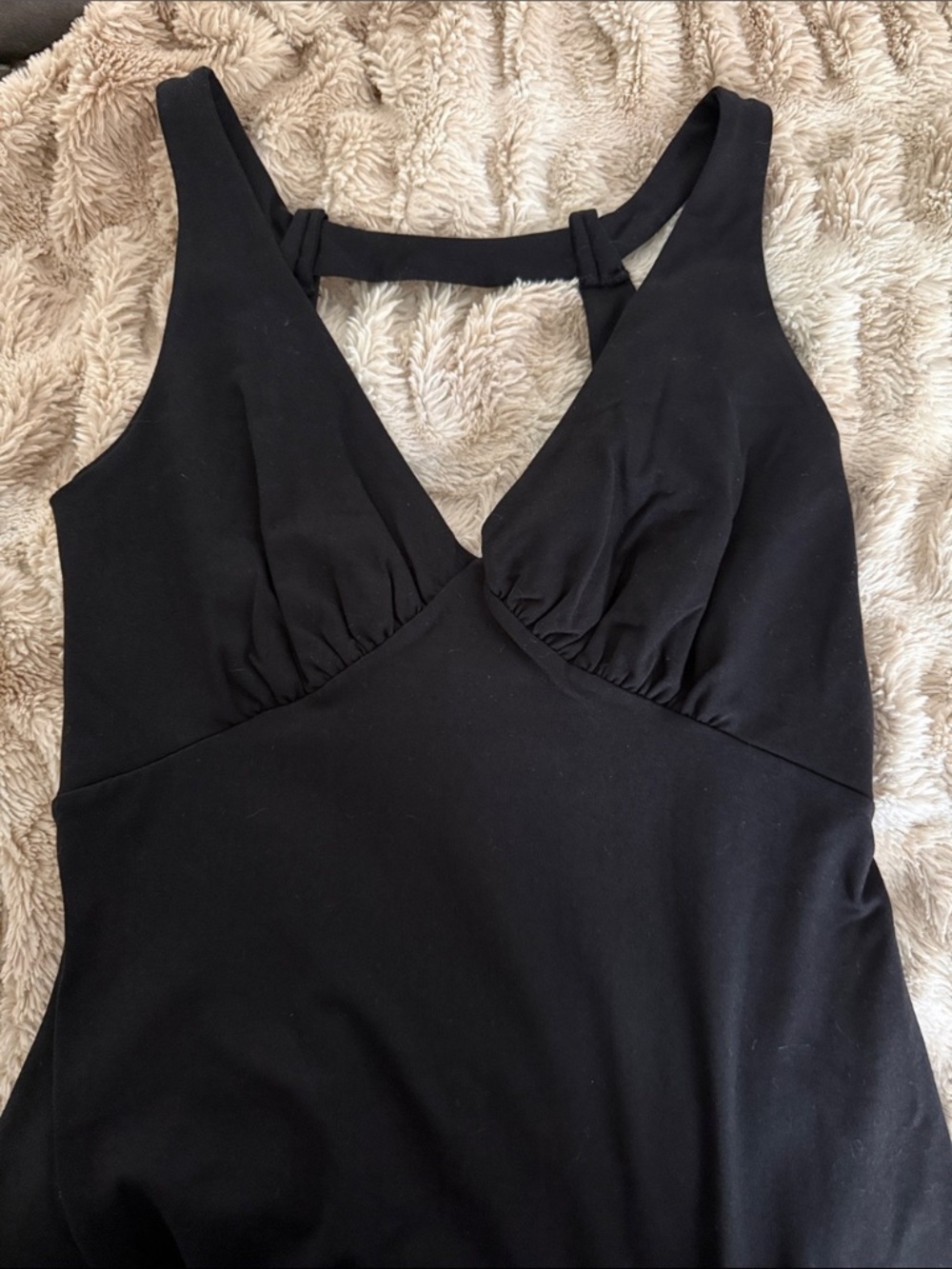 Susana Monaco LBD black medium sexy body con halter